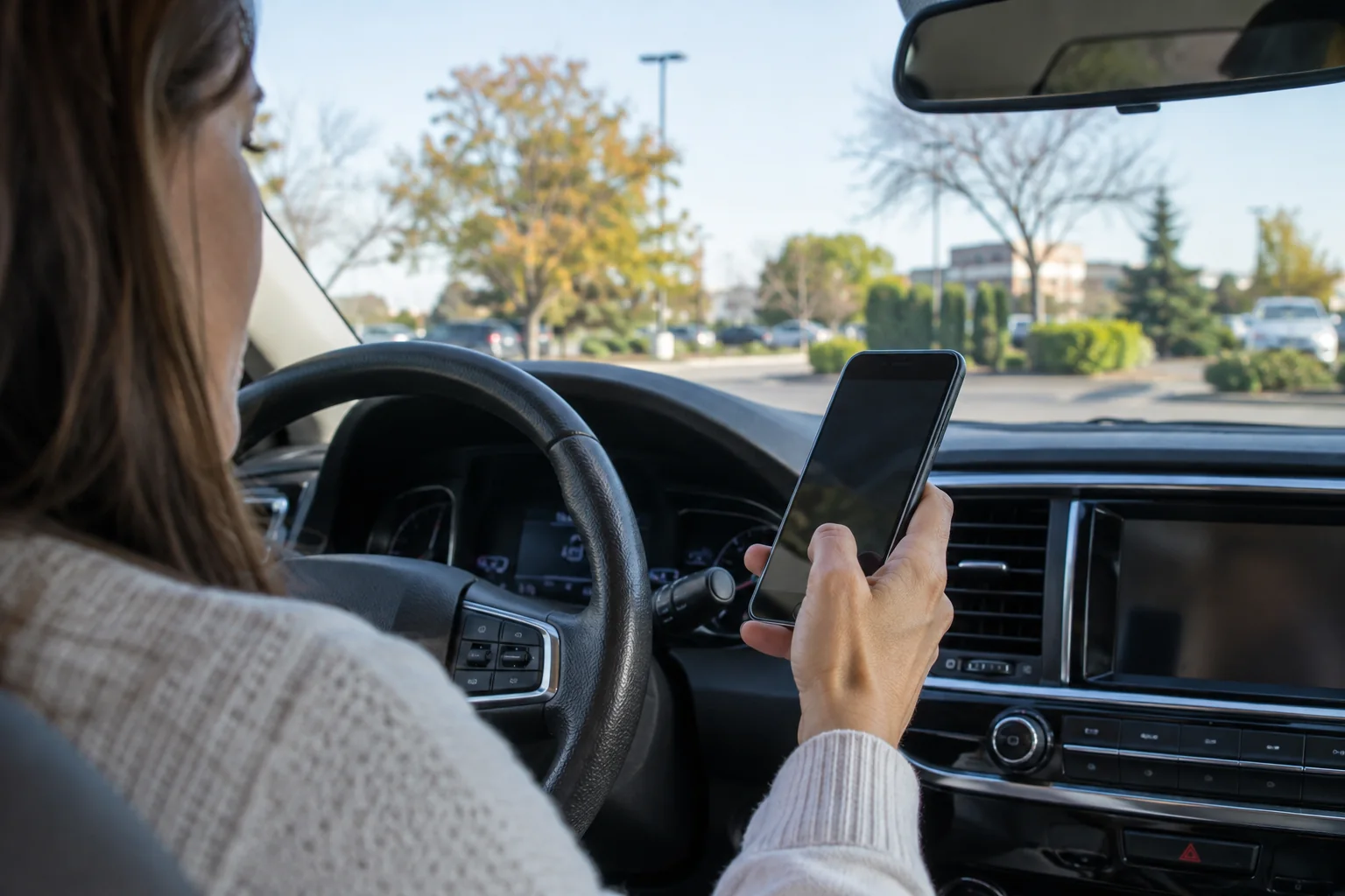 Passenger checking directions before a suburban arrival